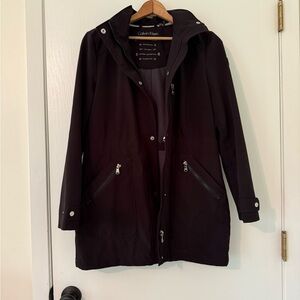 Calvin Klein Black Trench Rain Coat